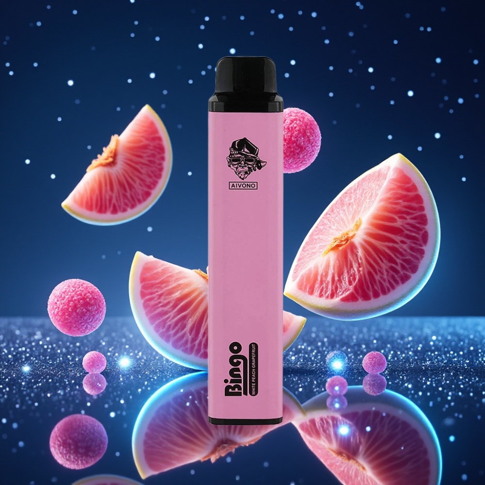 Aivono AIM BINGO 4000 Puffs Ühekordne Vape Valge Virsik Greip (10 mL, 1000mAh, 0%/2%/5%)
