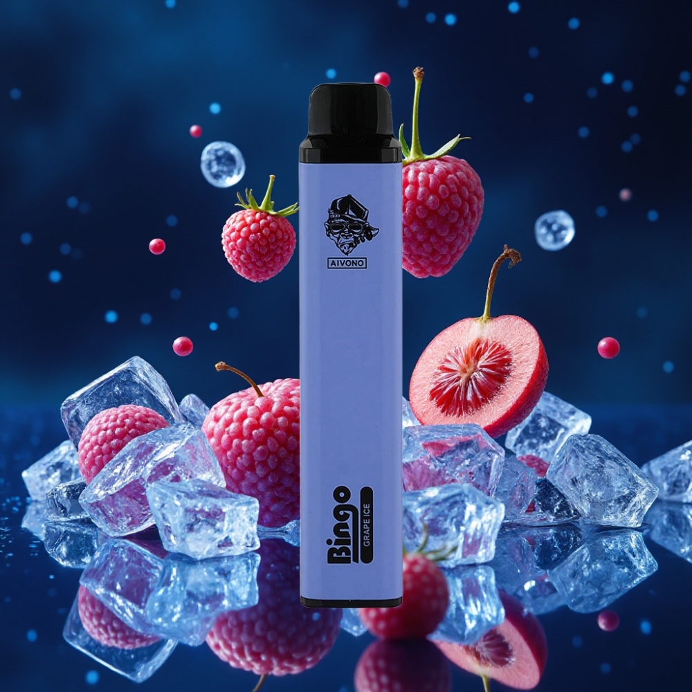 Aivono Aim Bingo 4000 Puffs Ühekordne Vape Viinamäe-Jää 21×123mm, 1000mAh, 10mL, 0%/2%/5%