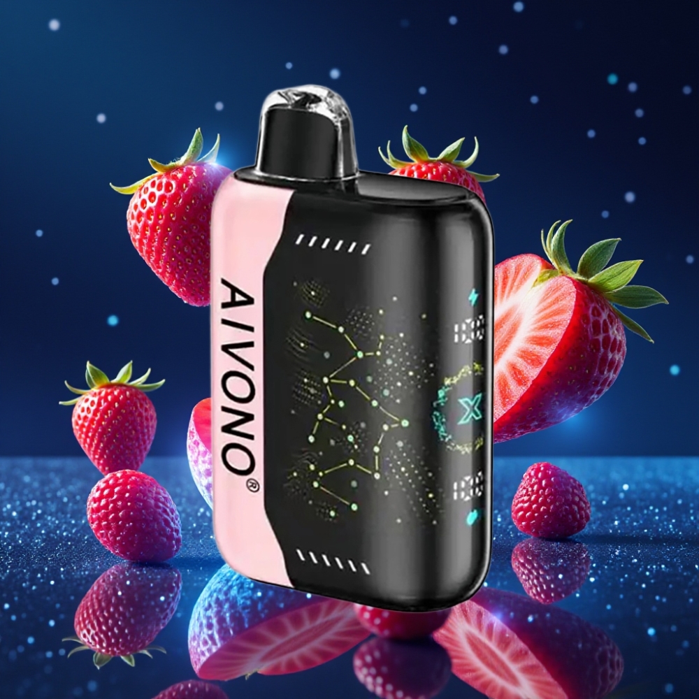 Aivono AIM BOOM 25000 Puffs 28ml 650mAh Maasik B Pop Ühekordne Vape