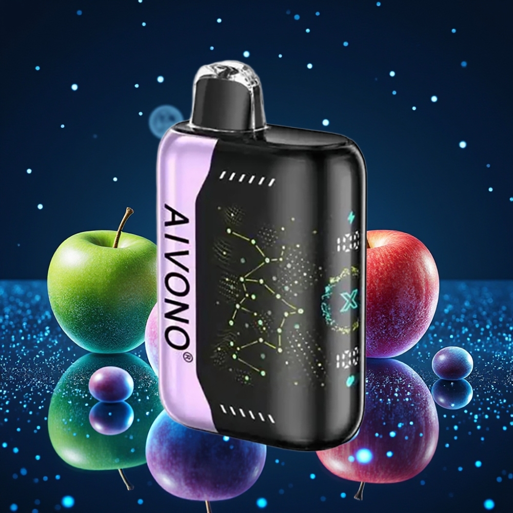 Aivono AIM BOOM 25000 Puffs 28ml 650mAh Roheline Õun Viinamari