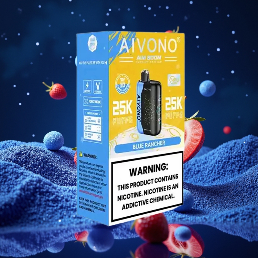 Aivono AIM BOOM 25000 Puffs 28ml 650mAh Sinine Rancher Ühekordne Vape