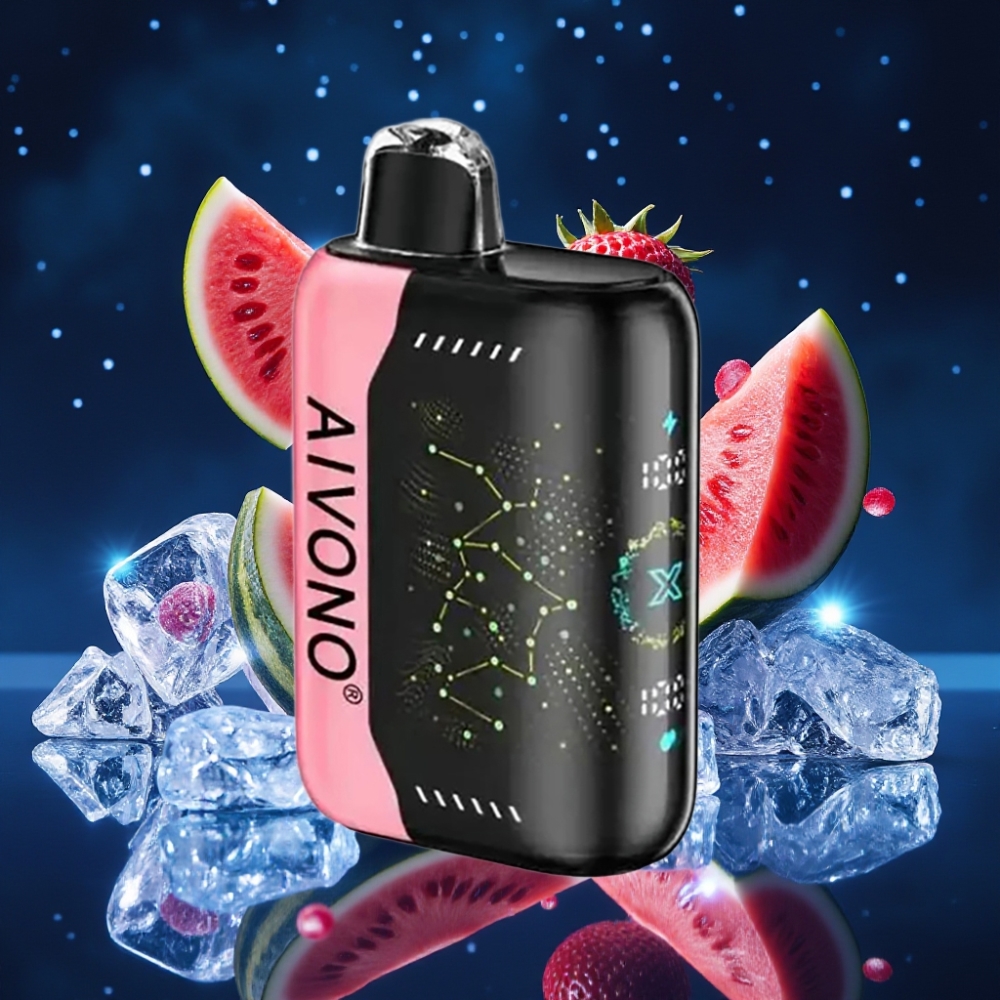 Aivono AIM BOOM 25000 Puffs Ühekordne Vape 28ml E-Liquid 650mAh Battery 1.2 ohm Mesh Coil Type-C Charging 90g Weight Watermelon Ice