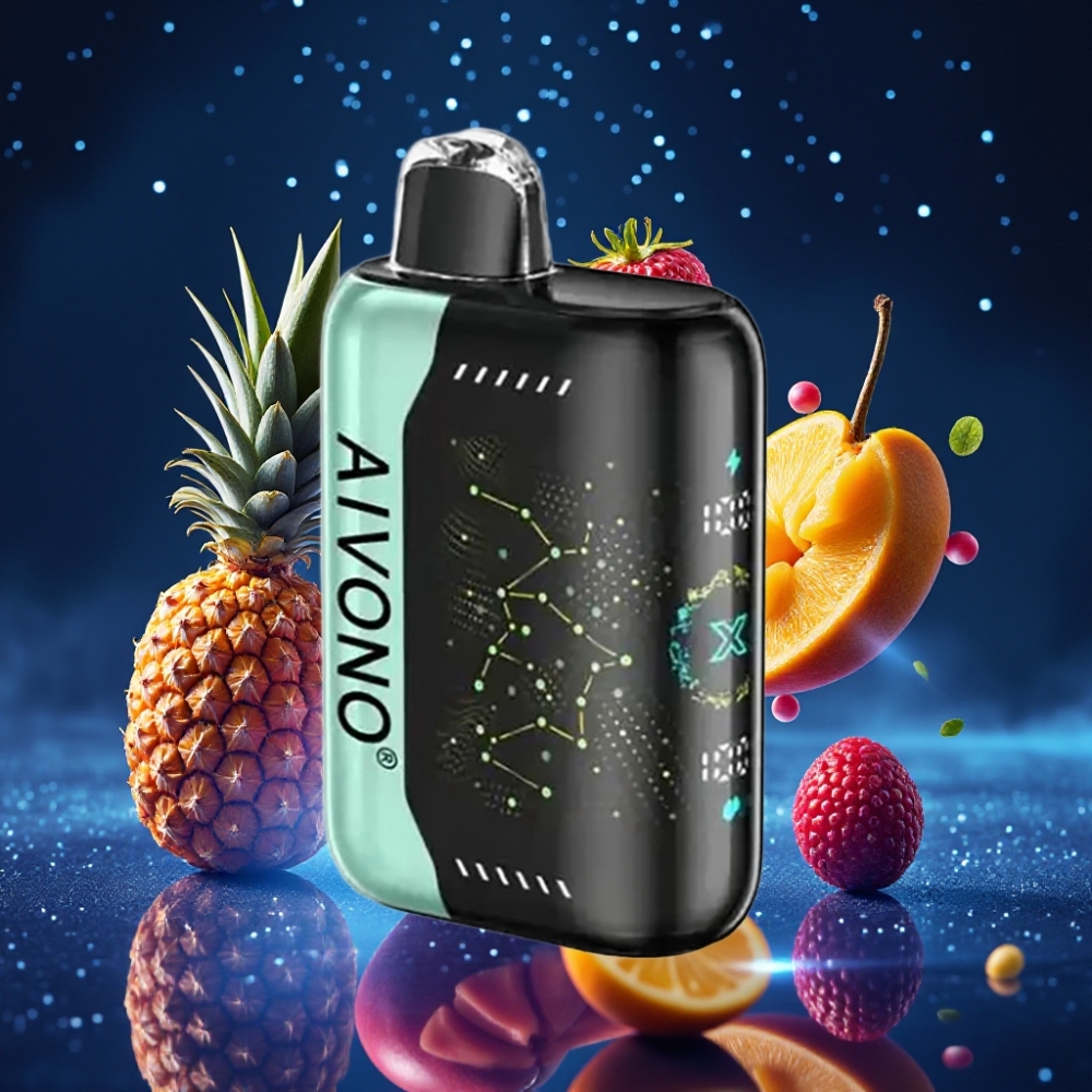 Aivono AIM BOOM 25000 Puffs Ühekordne Vape Hapus Mango-Ananas 0-5% Nikotiini, 650mAh, Type-C