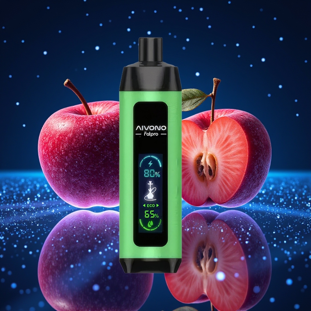 Aivono AIM FATPRO 22000 Puffs Ühekordne Vape Kaks Õuna – 28ml, 600mAh, 0.6 ohm Mesh Coil, Eco/Boost Režiimid