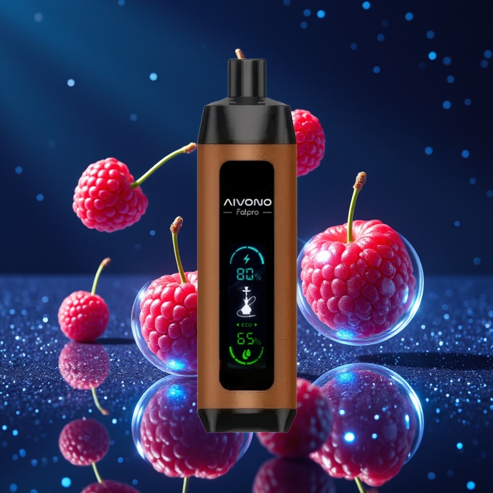 Aivono AIM FATPRO 22000 Puffs Ühekordne Vape Kirsi Vaarikas 0%/2%/3%/5% Nikotiini, 28ml E-vedelik, 600mAh Laetav, 0.6 ohm Mesh Coil