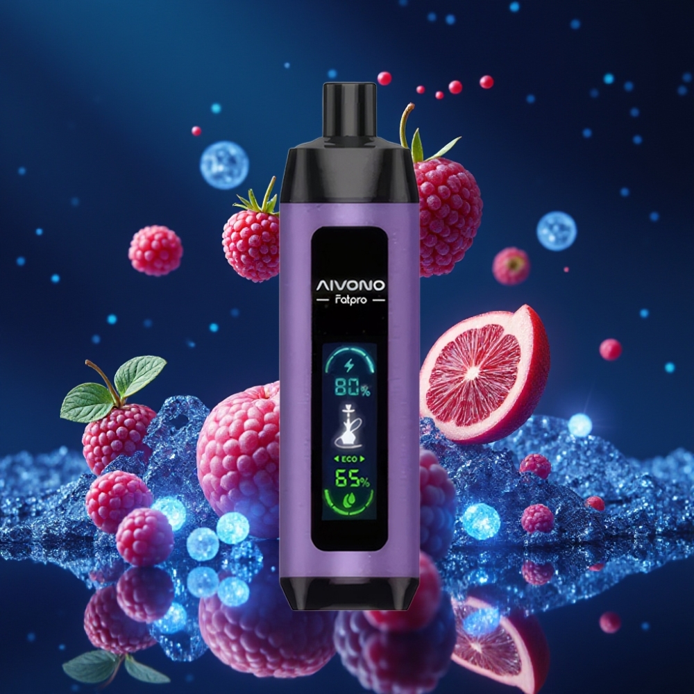 Aivono AIM FATPRO 22000 Puffs Ühekordne Vape Viinamädi-Münt / 28ml / 0.6 ohm Mesh Coil / 600mAh