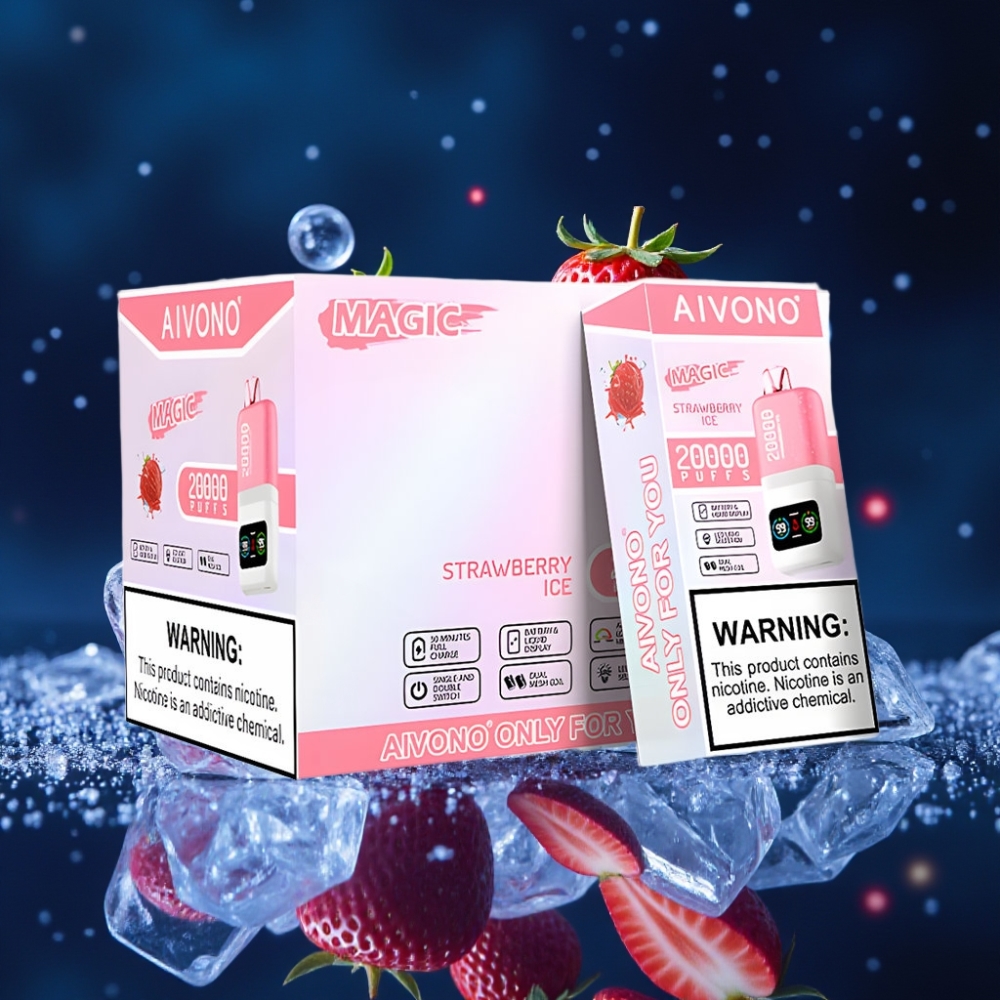 Aivono AIM MAGIC 20000 Puffs Dual Mesh Coils 26ml E-liquid Maasikajää Ühekordne Vape