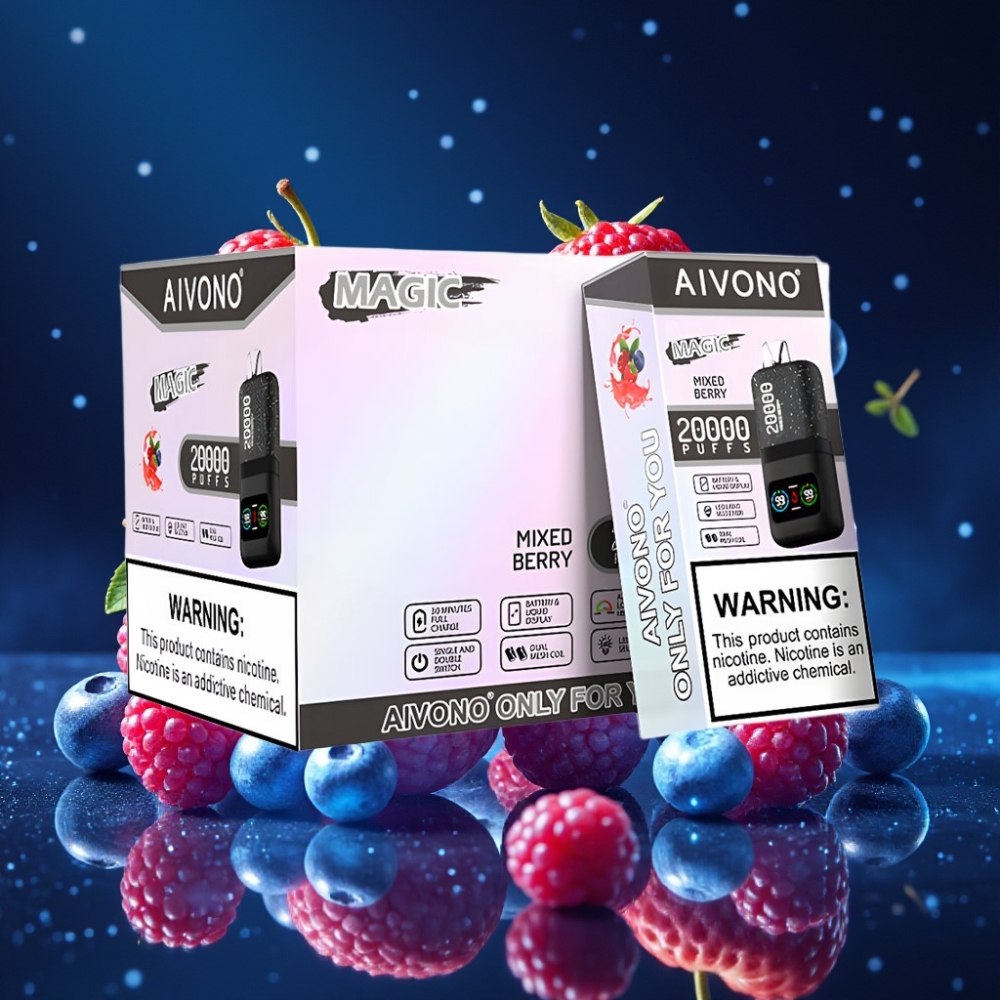 Aivono AIM MAGIC 20000 Puffs Dual Mesh Coils LCD Tüüp-C Laetav 600mAh Segamari Ühekordne Vape