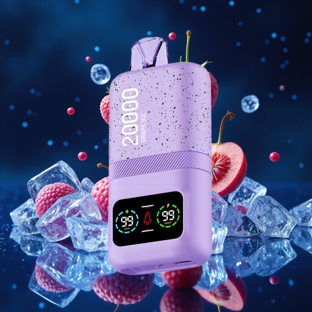 Aivono AIM MAGIC 20000 Puffs Ühekordne Vape Viinamarja-Jää 26ml, Dual Mesh, LCD, Type-C
