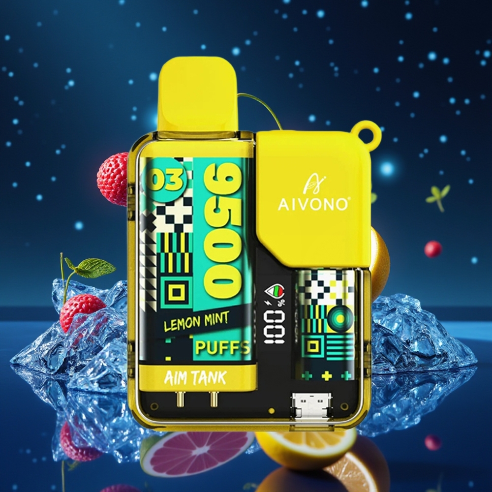 Aivono AIM-TANK 9500 Puffs 18ml 650mAh LCD Sidrunimädis