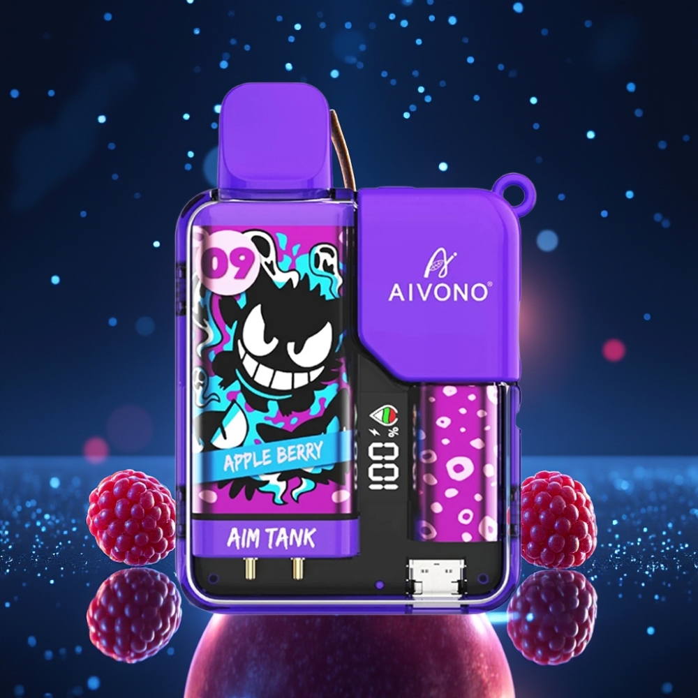 Aivono AIM-TANK 9500 Puffs 18ml 650mAh LCD Õuna-Marja Ühekordne Vape