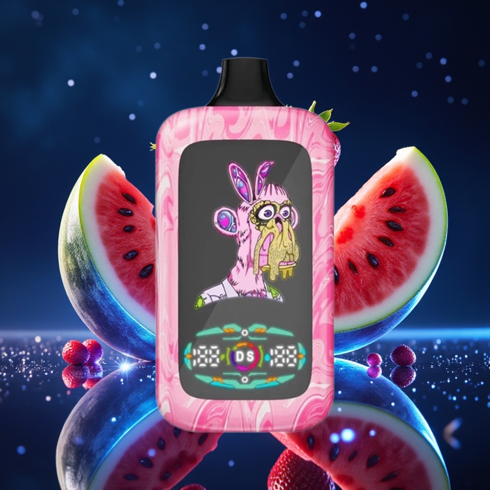 Fumot Digital Monkey 40000 Puffs Ühekordne Vape – Maasika-Arbuus, Dual Engine, Dual Mesh Coil, 850 MAH, Type-C, Nikotiinisisaldus 0%/2%/3%/5%