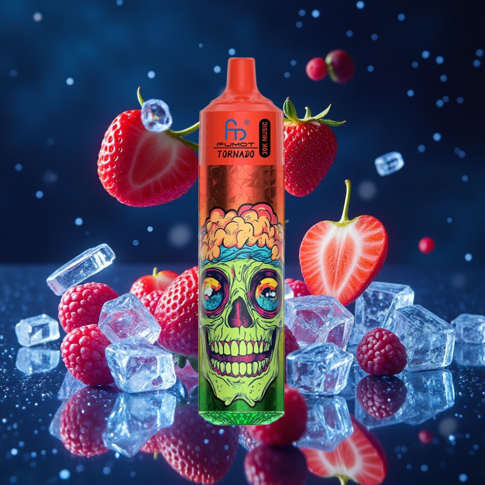 Fumot RandM Tornado 30000 Puffs – Maasika-Marjajää 30mL 5% 1.0 Ohm Mesh 600mAh LED