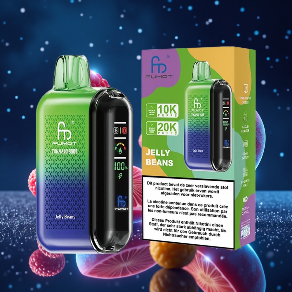 Fumot Tornado 20000 Puffs 20ml E-liquid 850mAh Akuga Jelly Beans
