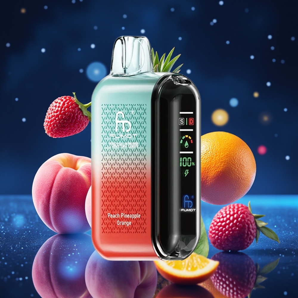 Fumot Tornado 20000 Puffs Disposabelne Vape Pirn Ananass Apelsin – 20ml Mahutavus, 850mAh Akuga, Dual Mesh Coil