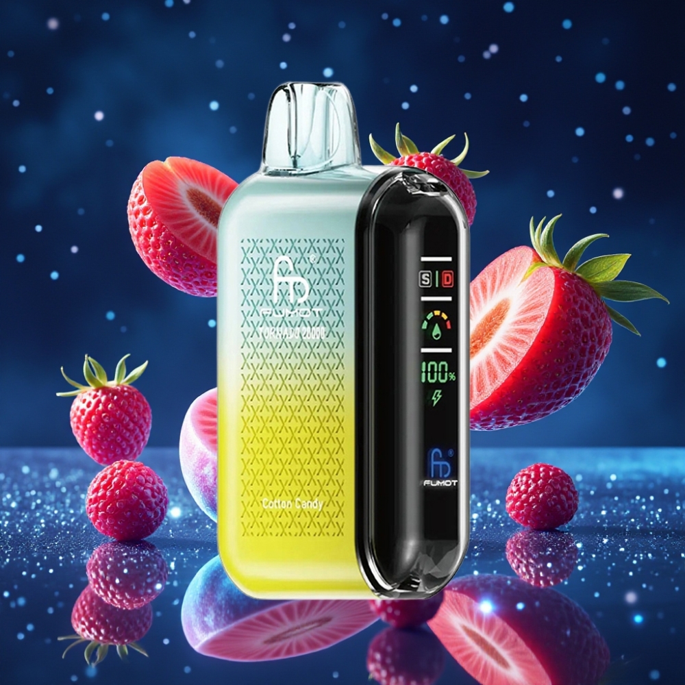 Fumot Tornado 20000 Puffs Disposabelne Vape (Vatšakomm) – 20ml E-vedelik, 850mAh Laetav aku, õhuvoolu reguleerimine