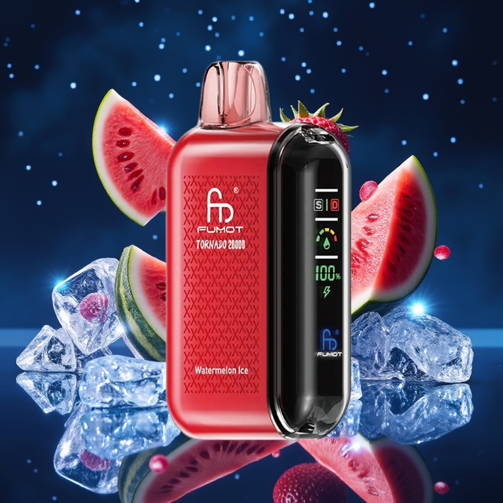 Fumot Tornado 20000 Puffs Dual Mesh Coil 20ml E-vedelikuga 850mAh Laetav Akuga Arbuusi-Jää Ühekordne Vape