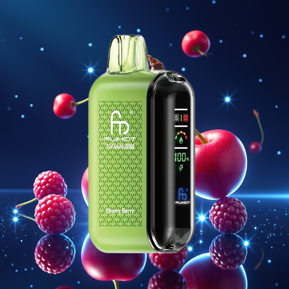 Fumot Tornado 20000 Puffs Dual Mesh Coil 20ml Mahutavus 850mAh Laetav Akuga Kirs-Mari Aromaat