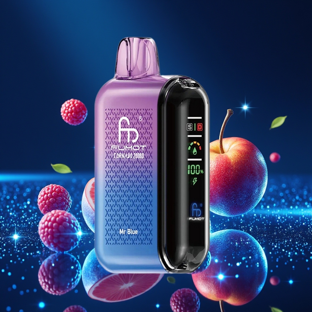 Fumot Tornado 20000 Puffs Dual Mesh Coil 20ml Sinine Ühekordne Vape