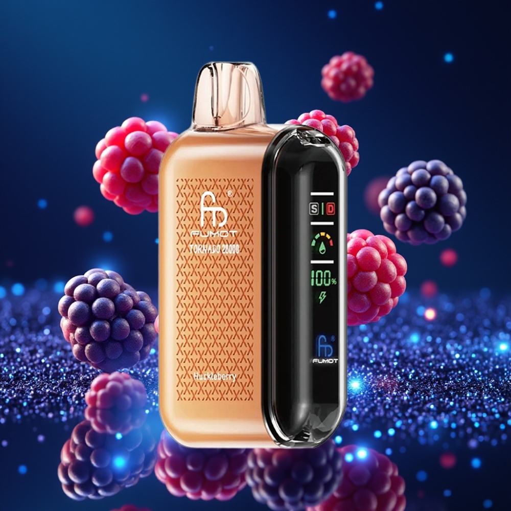 Fumot Tornado 20000 Puffs Harkberi Disposabel Vape – 20ml Mahutavus, 850mAh Akuga, Õhuvoole Reguleerimine