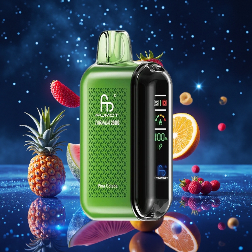 Fumot Tornado 20000 Soods Disposabel Vape Pina Colada 20ml Mahutavusega 850mAh Laetav Aku