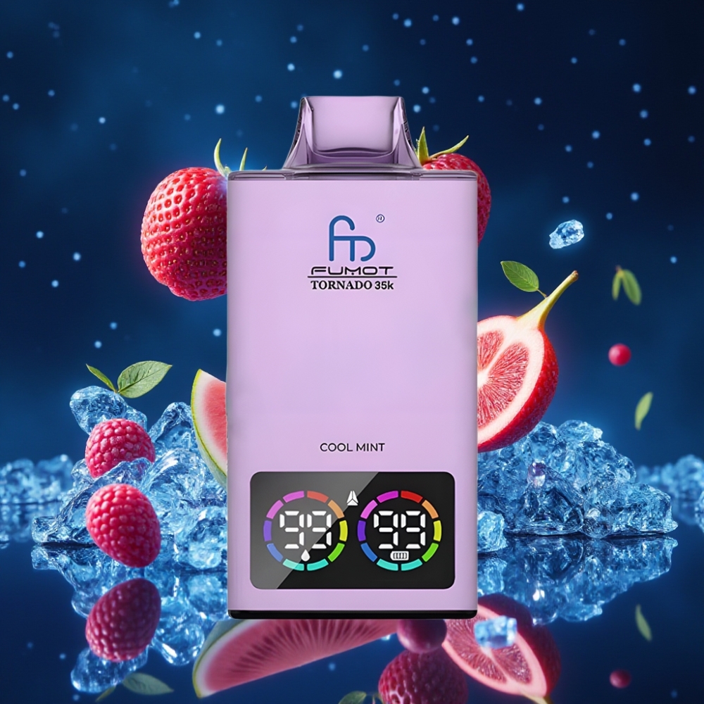 Fumot Tornado 35K Ühekordne Vape Cool Mint – 15ml E-juice, 700mAh Battery, USB-C Fast Charging, Dual Mesh Coil