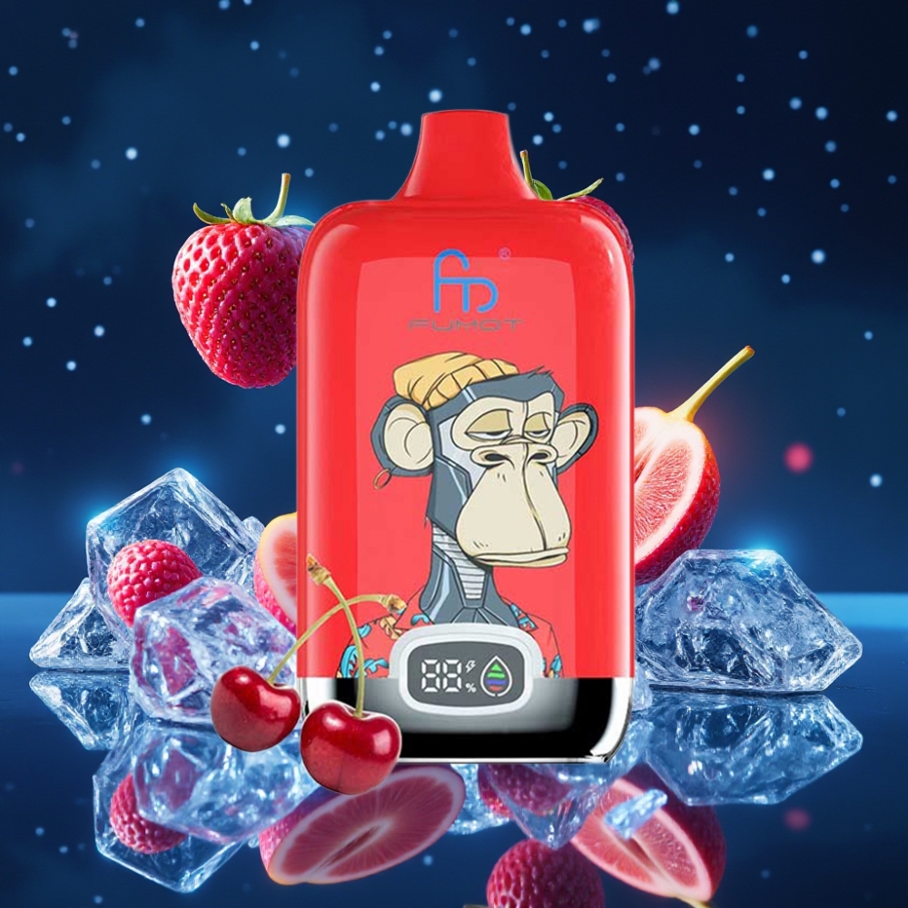 Fumot Tornado Digital Box 12000 Puffs 20ml Ice Pop Ühekordne Vape with Mesh Coil & Type-C Charging