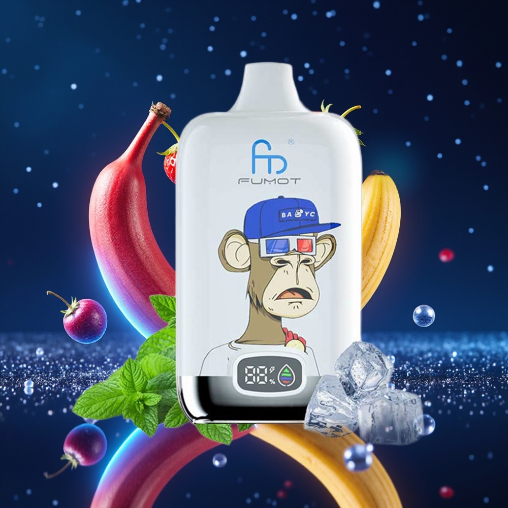 Fumot Tornado Digital Box 12000 Puffs 20ml MTL Maitse Maasikas-Banaan