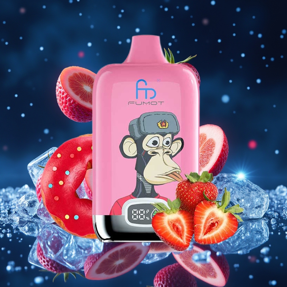 Fumot Tornado Digital Box 12000 Puffs 20ml Mahljää Ühekordne Vape 550mAh Type-C Laadimisega