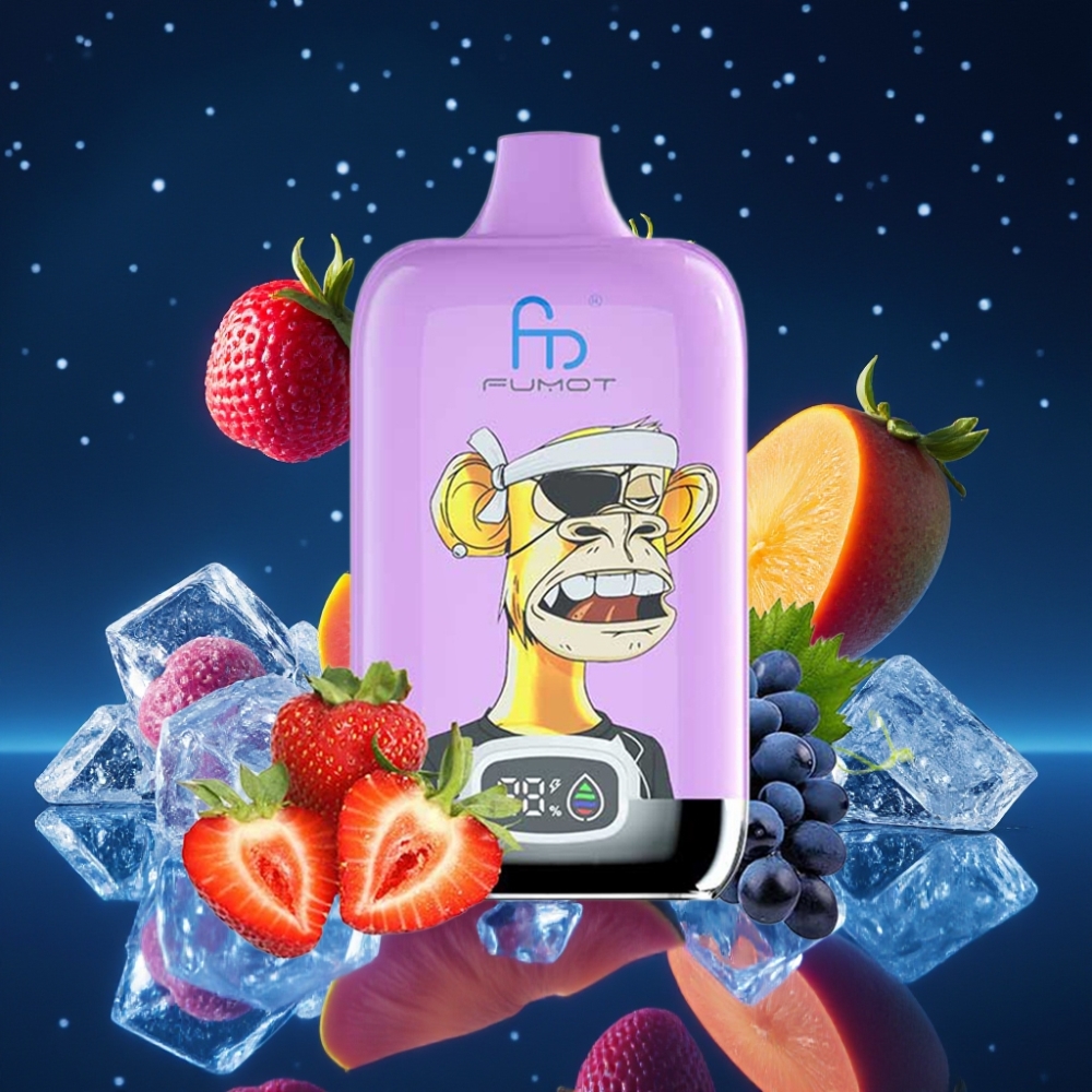 Fumot Tornado Digital Box 12000 Puffs Ühekordne Vape Mango Jää (20ml, 550mAh, Type-C)
