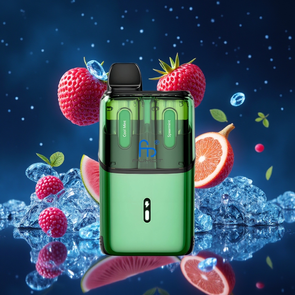 Fumot Ultra T32000 Disposabel Vape Jahi Münt - Väävelmünt (32000 Tõmmet, 800mAh, 24ml, Type-C Laadimine, 20mg Nikotiini, Mesh Coil)