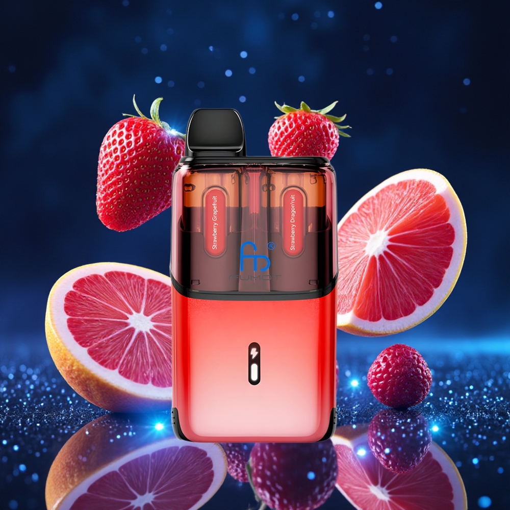 Fumot Ultra T32000 Ühekordne Vape 32000 Puffid 24ml Maitsed: Maasikas Greip & Maasikas Draakonivili 800mAh Type-C Laadimine Advanced Mesh Coil