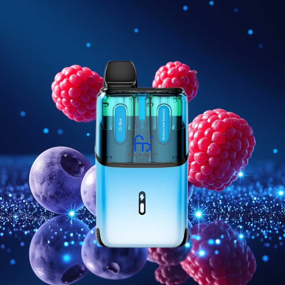 Fumot Ultra T32000 Ühekordne Vape 32000 Puffid 24ml Sinine-Mustikas Hapukas Vaarikas 800mAh Type-C Laadimine 20mg Mesh Coil