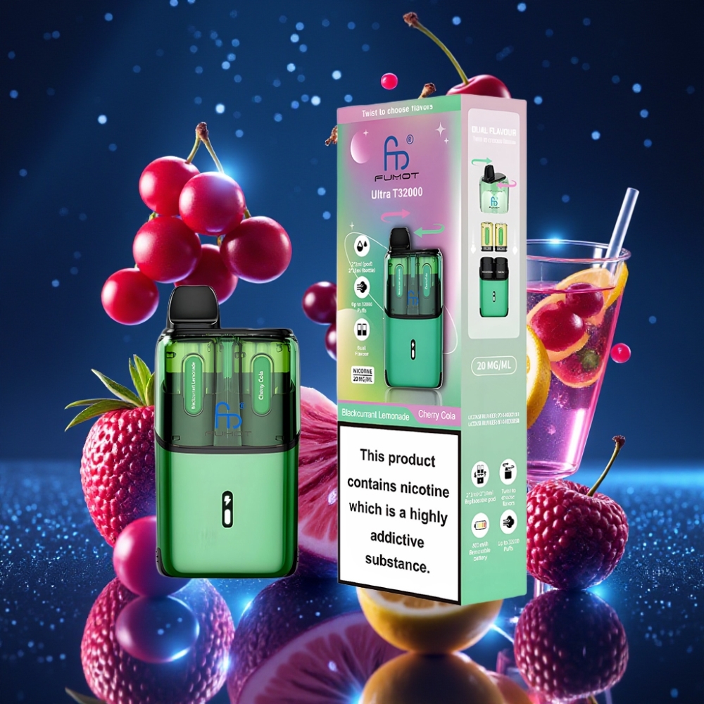 Fumot Ultra T32000 Ühekordne Vape 32000 Puffs 800mAh Mustikas Sidrunimahl - Kirsikola