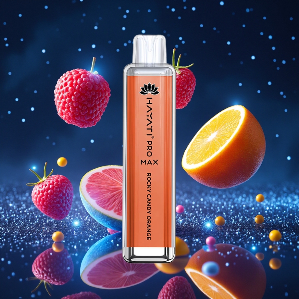 Hayati Pro Max 4000 Puffs Ühekordne Vape Kivikommi Apelsin – 1400mAh, 2%/5% Nikotiinitugevus, Laetav, 2ml/10ml paak