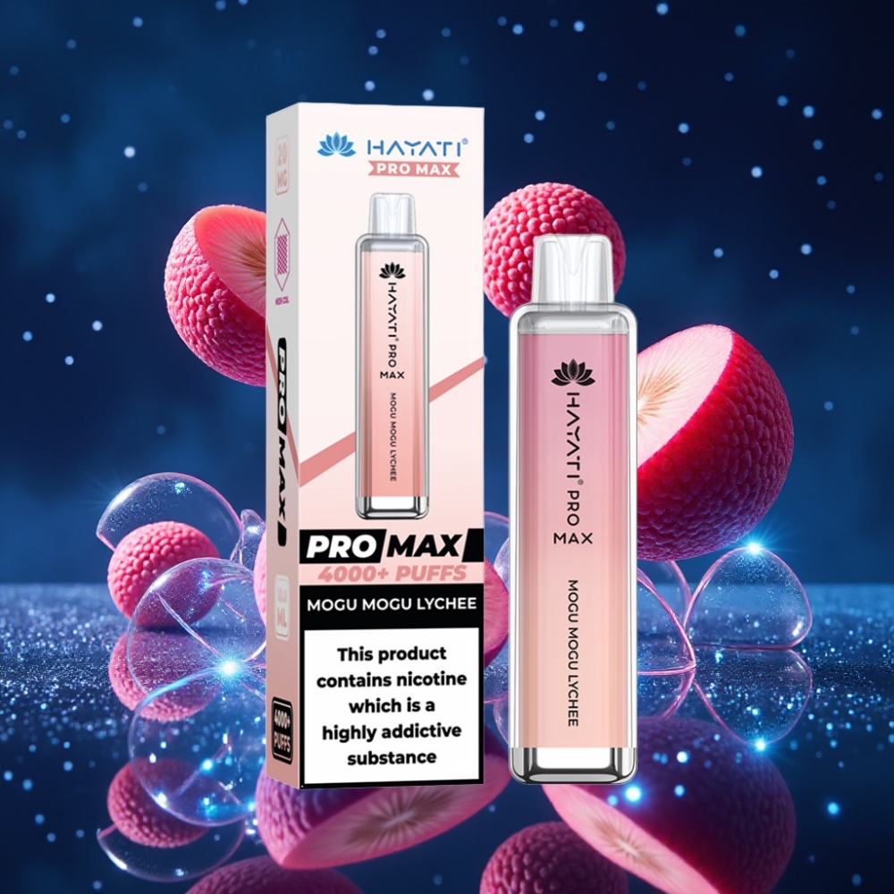 Hayati Pro Max 4000 Puffs Ühekordne Vape Mogu Mogu Liitsi 2ml/10ml, 1400mAh, Dual 1.1 Ohm Mesh Coil, 2%/5% Nikotiinitugevus