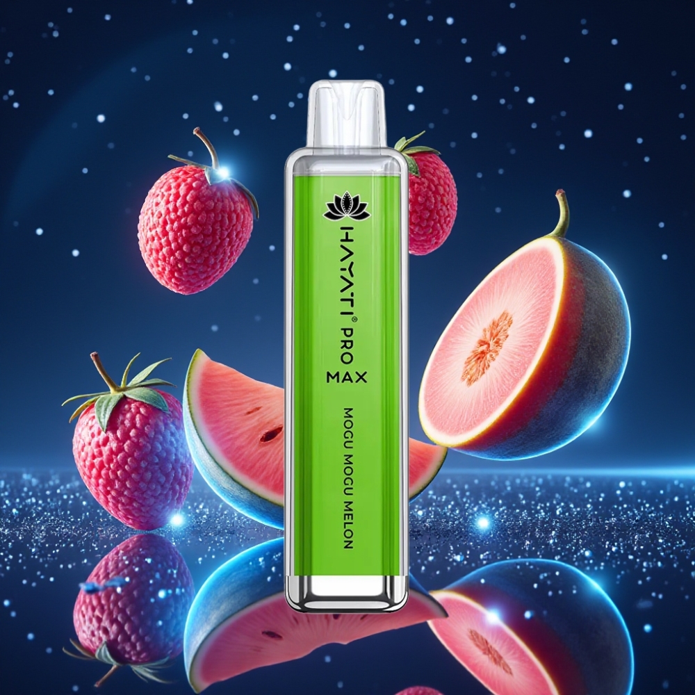 Hayati Pro Max 4000 Puffs Ühekordne Vape Mogu Mogu Melon, 1400mAh aku, 2%/5% nikotiini, Dual 1.1 Ohm Mesh Coil