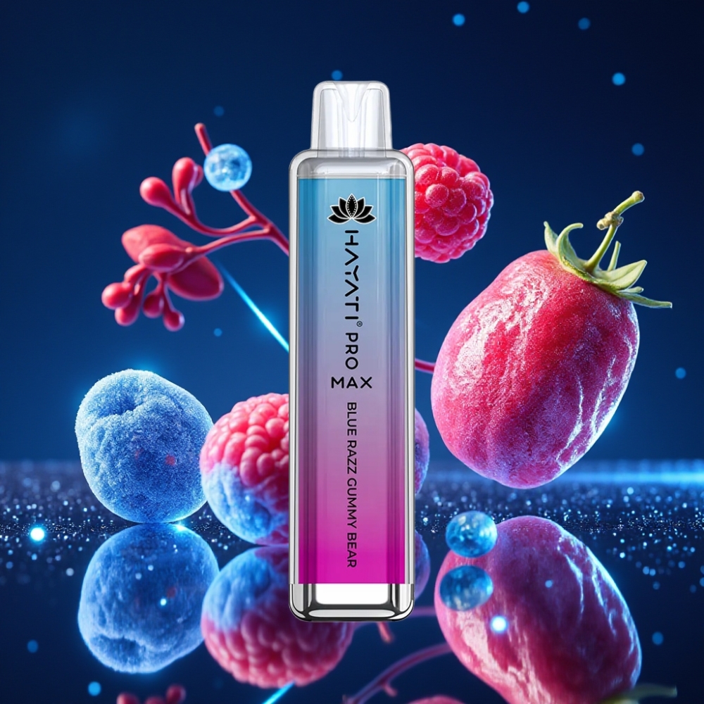 Hayati Pro Max 4000 Puffs Ühekordne Vape Sinine Malakam karu 1400mAh aku, 2%/5% Nikotiinitugevus, 2ml paak 10ml automaatse täitega