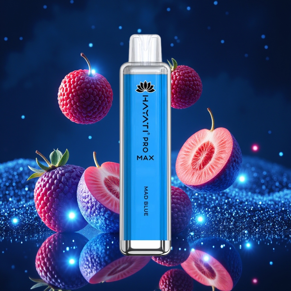 Hayati Pro Max 4000 Puffs Ühekordne Vape Sinine Torm (2%, 5% Nikotiinitugevus, 1400mAh aku, 2ml paak)