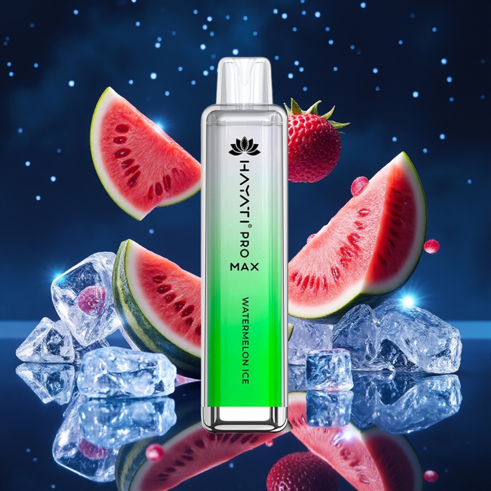Hayati Pro Max 4000 Puffs Ühekordne Vape Watermelon Ice 2% Nikotiinitugevusega, 1400mAh aku, Dual 1.1 Ohm Mesh Coil