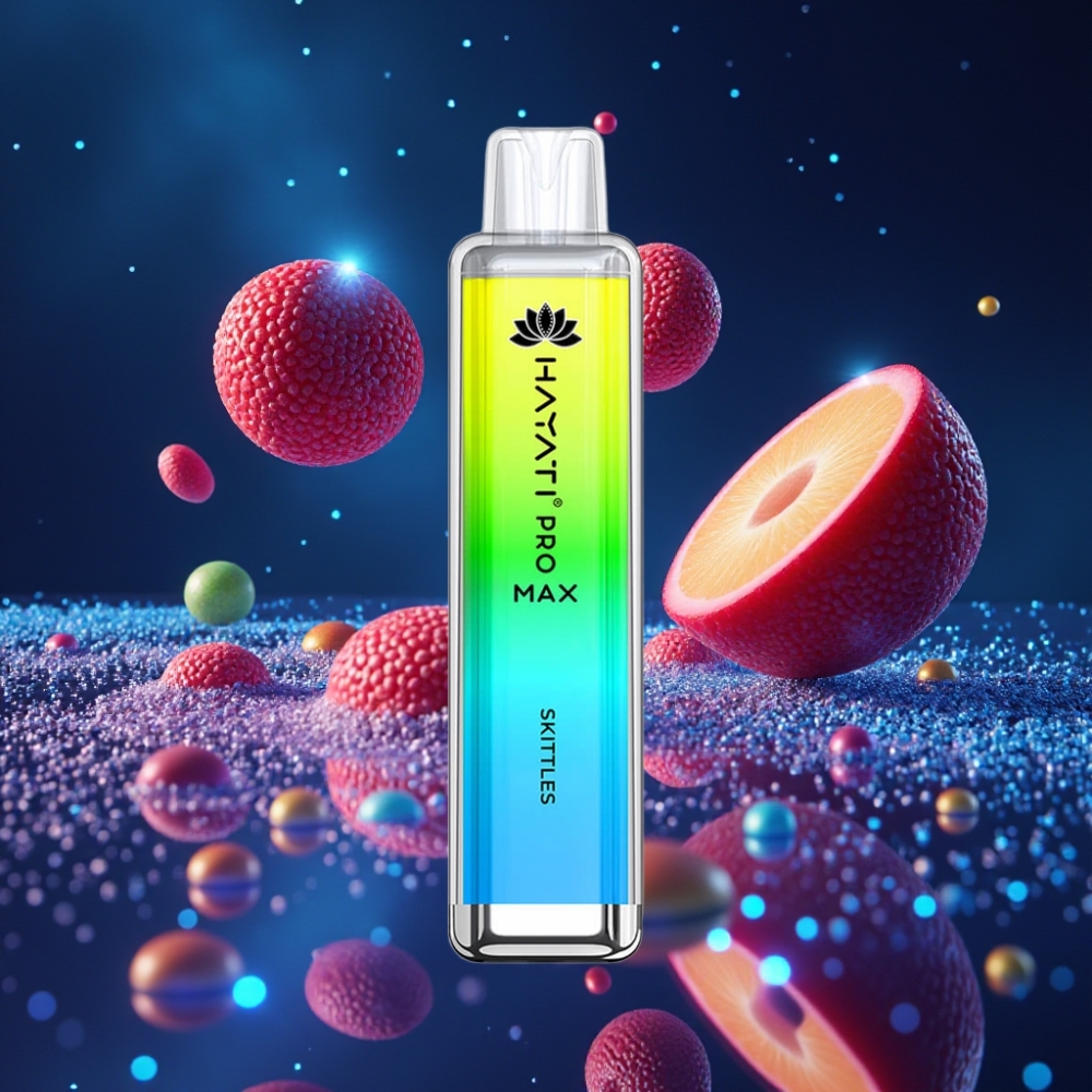 Hayati Pro Max 4000 Puhu Ühekordne Vape Skittles ja 1400mAh aku