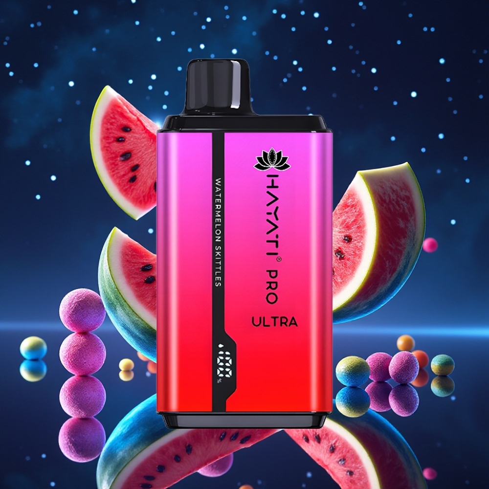 Hayati Pro Ultra 15000 Lööki Ühekordne Vape Arbuskarbid 850mAh Akuga 2×12ml Mahutavusega 2% Nikotiini 49 Maites Valikutega