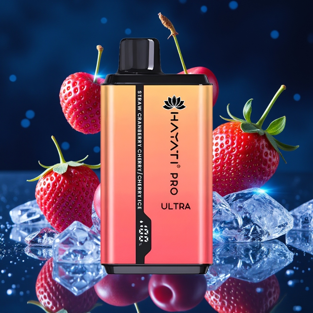 Hayati Pro Ultra 15000 Puffs 850mAh 24ml 2% Maasika-Jõhvikas-Kirsipuu Jää Ühekordne Vape