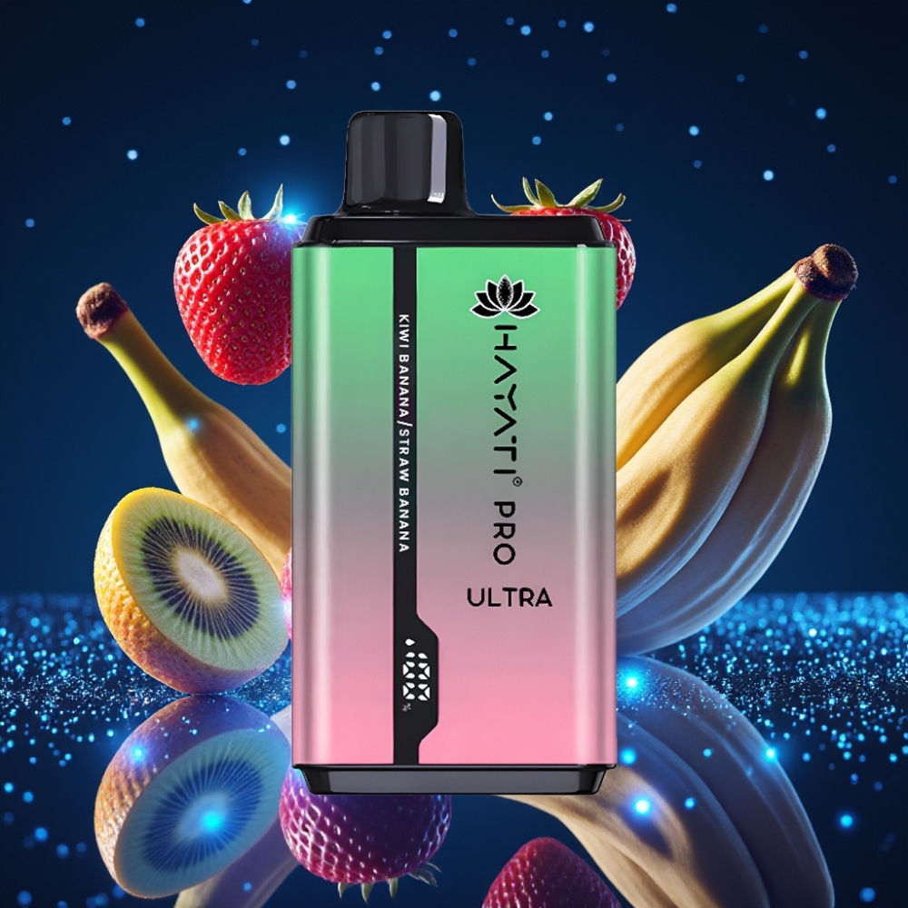 Hayati Pro Ultra 15000 Puffs 850mAh 2×12ml 2% Kivi Banaani Maasikas Banaani