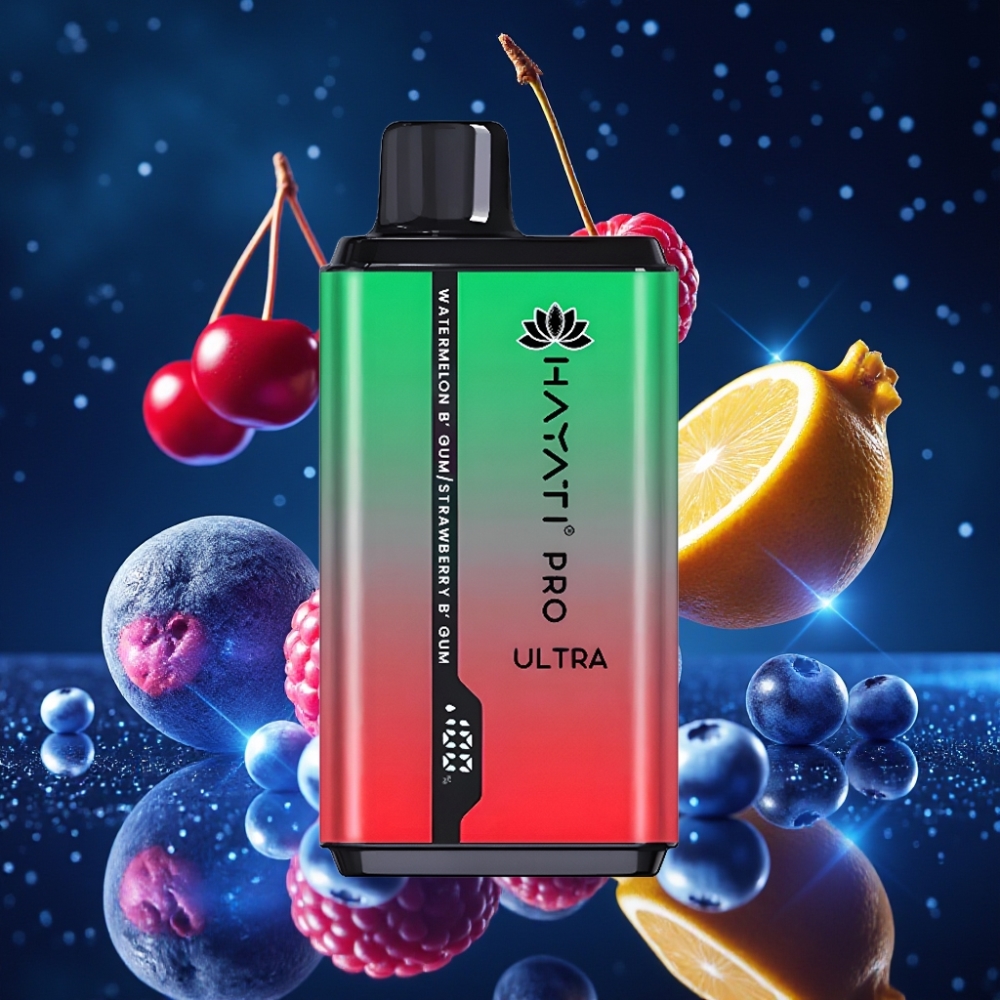 Hayati Pro Ultra 15000+ Puffs 850mAh 2×12ml 2% Nikotiini Mustikas Vaarikas Kirssid Sidrun & Mustikas