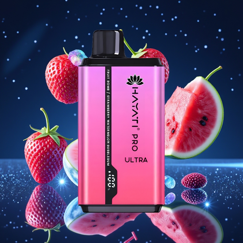 Hayati Pro Ultra 15000 Puffs (850mAh, 2×12ml, 2%) Ühekordne Vape Puuvilja Plahvatus Maasikas-Arbuus Mullikommi