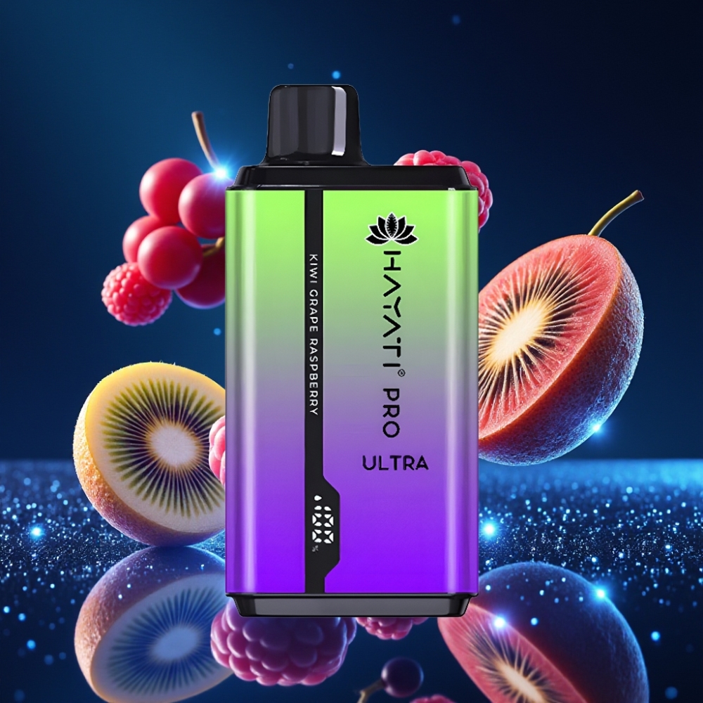 Hayati Pro Ultra 15000 Puffs Ühekordne Vape Kivi Viinamarja Vaarika 850mAh 24ml 2% Nikotiini 49 Maitsevalikut