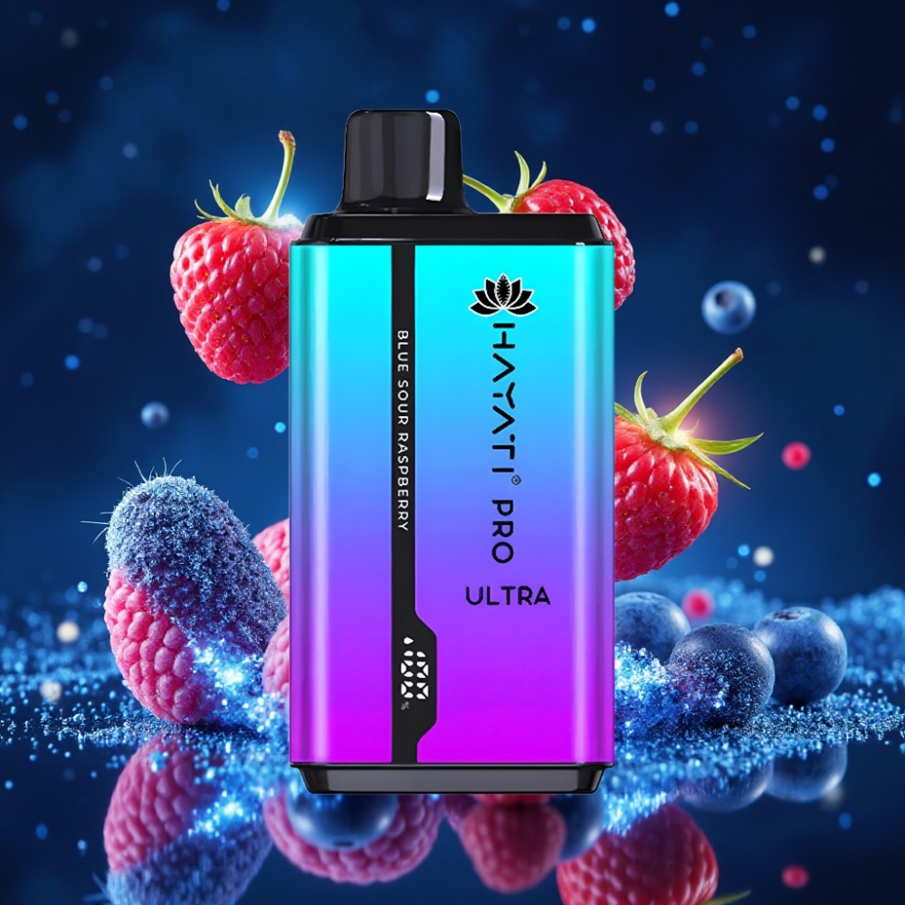 Hayati Pro Ultra 15000 Puffs Ühekordne Vape Mustikas Maasikas Metool Sinikaarik Metool 2×12ml 2% Nikotiini