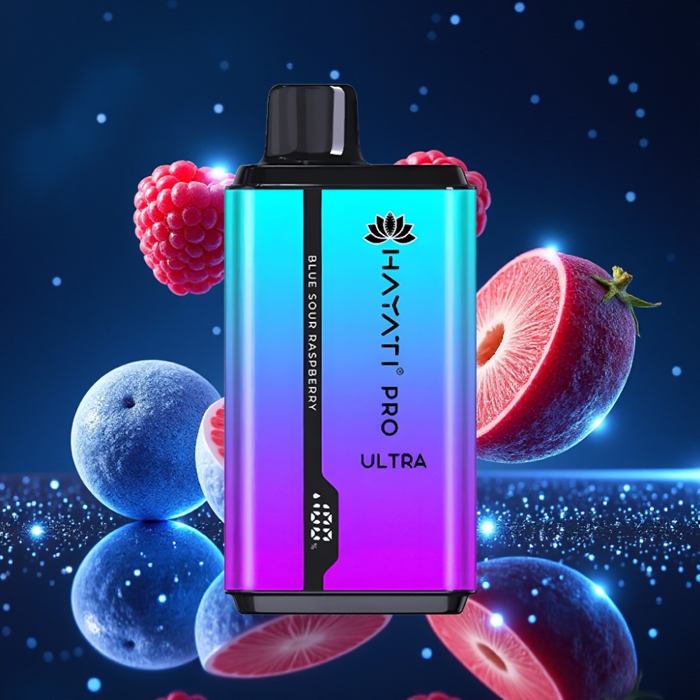 Hayati Pro Ultra 15000 Puffs Ühekordne Vape Sinihapukas Maasikas (850mAh, 2×12ml, 2%)