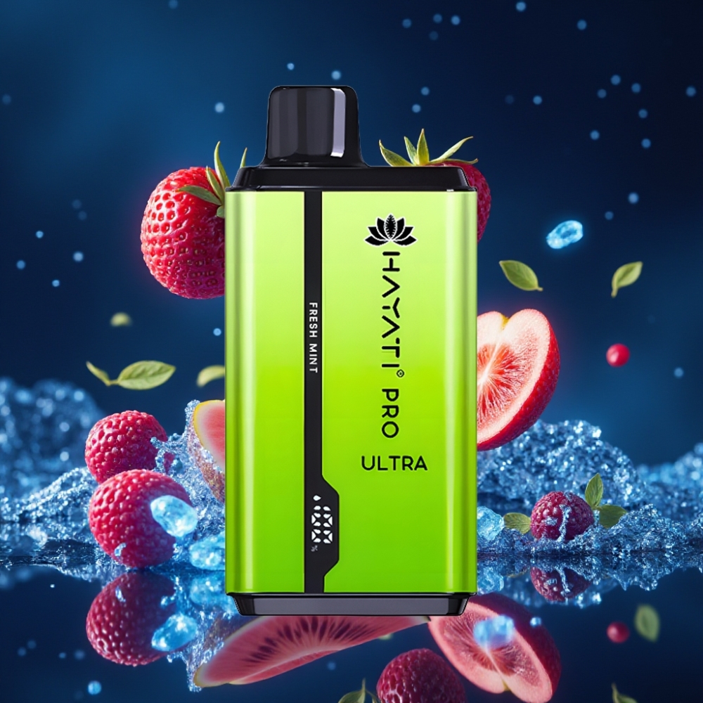 Hayati Pro Ultra 15000 Puffs Ühekordne Vape Värske Münt (850mAh, 2×12ml, 2%, 49 Maitset)
